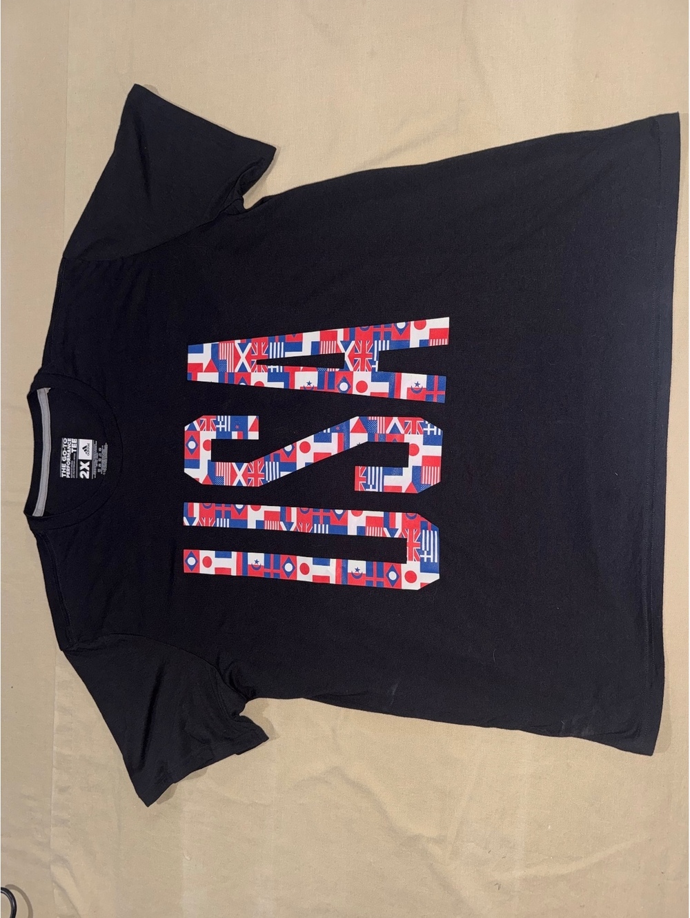 Adidas Climacool black USA graphic T-shirt
